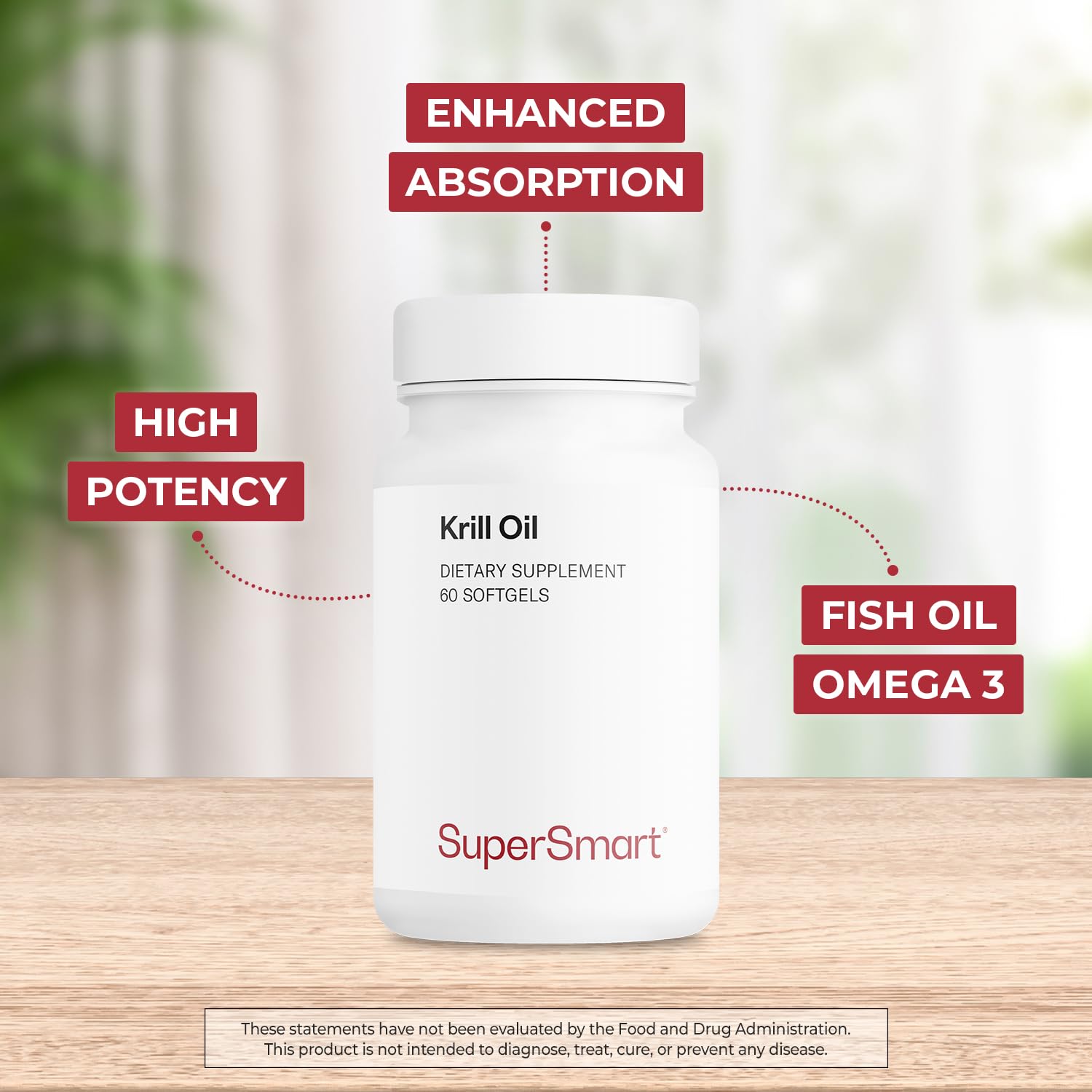 Supersmart - Krill Oil Supplement 1180mg per Day - Omega-3 (EPA & DHA) - Fatty Acids | Non-GMO & Gluten Free - 60 Softgels - Image 3