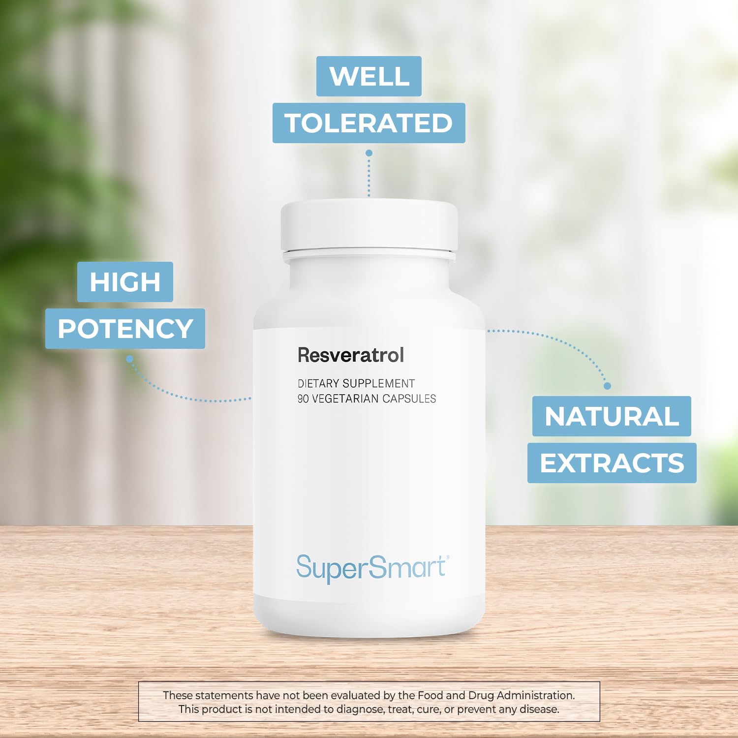 Supersmart - Resveratrol 40 mg Per Day - Organic Red Grapes Extract | Non-GMO & Gluten Free - 90 Vegetarian Capsules - Image 3