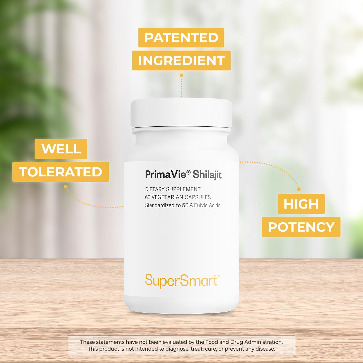 Supersmart - Super Shilajit 500mg per Day (High Potency) - PrimaVie Shilajit Supplement - Himalayan, Purified & Organic Shilajit | Non-GMO & Gluten Free - 60 Vegetarian Capsules - Image 3